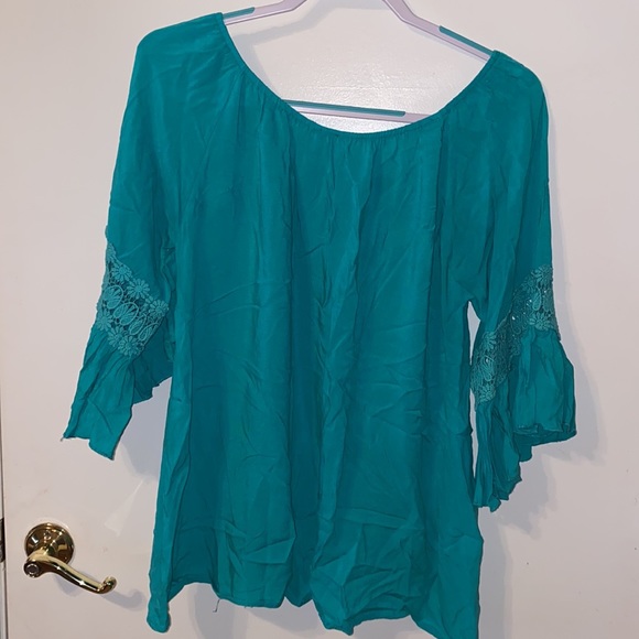 Teal Flowy Top - Picture 2 of 5